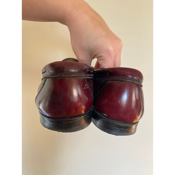Bass Weejuns Size Men’s 9 1/2 Burgundy Cordovan Leather Tassel Kiltie Loafers main image 6